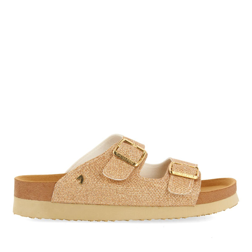 SANDALIAS CON CUÑA TIPO BIO Y TIRAS DORADAS PARA MUJER MARGATE