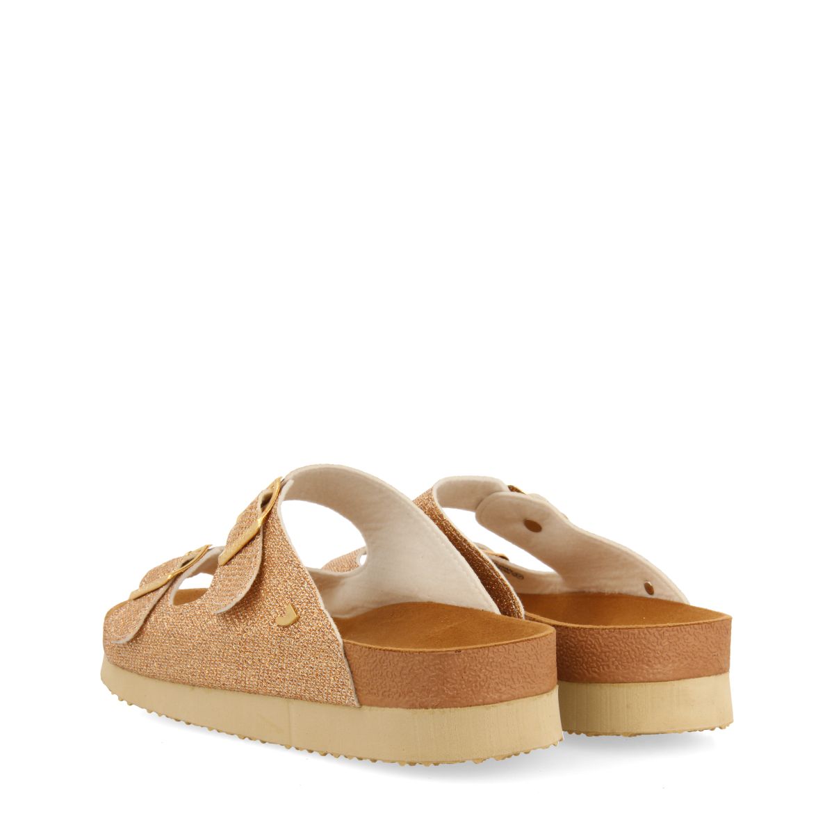 SANDALIAS CON CUÑA TIPO BIO Y TIRAS DORADAS PARA MUJER MARGATE