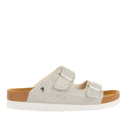 SANDALIAS CON CUÑA TIPO BIO Y TIRAS PLATEADAS PARA MUJER MARGATE