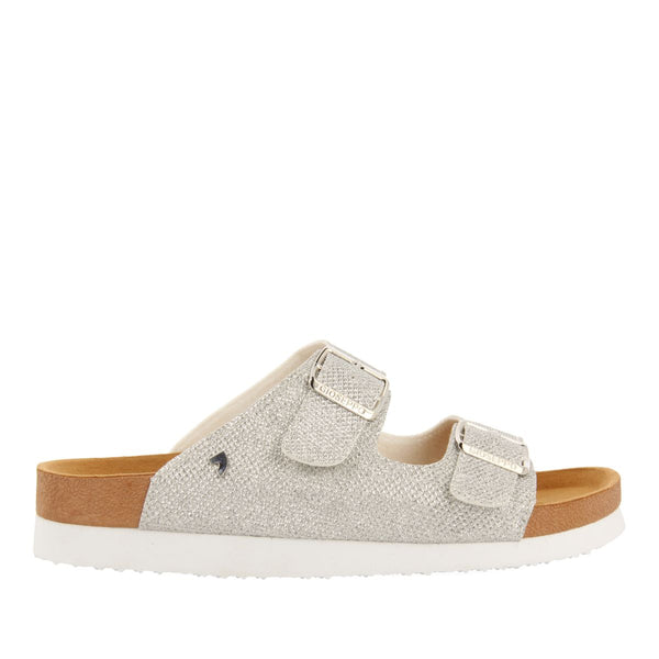 SANDALIAS CON CUÑA TIPO BIO Y TIRAS PLATEADAS PARA MUJER MARGATE