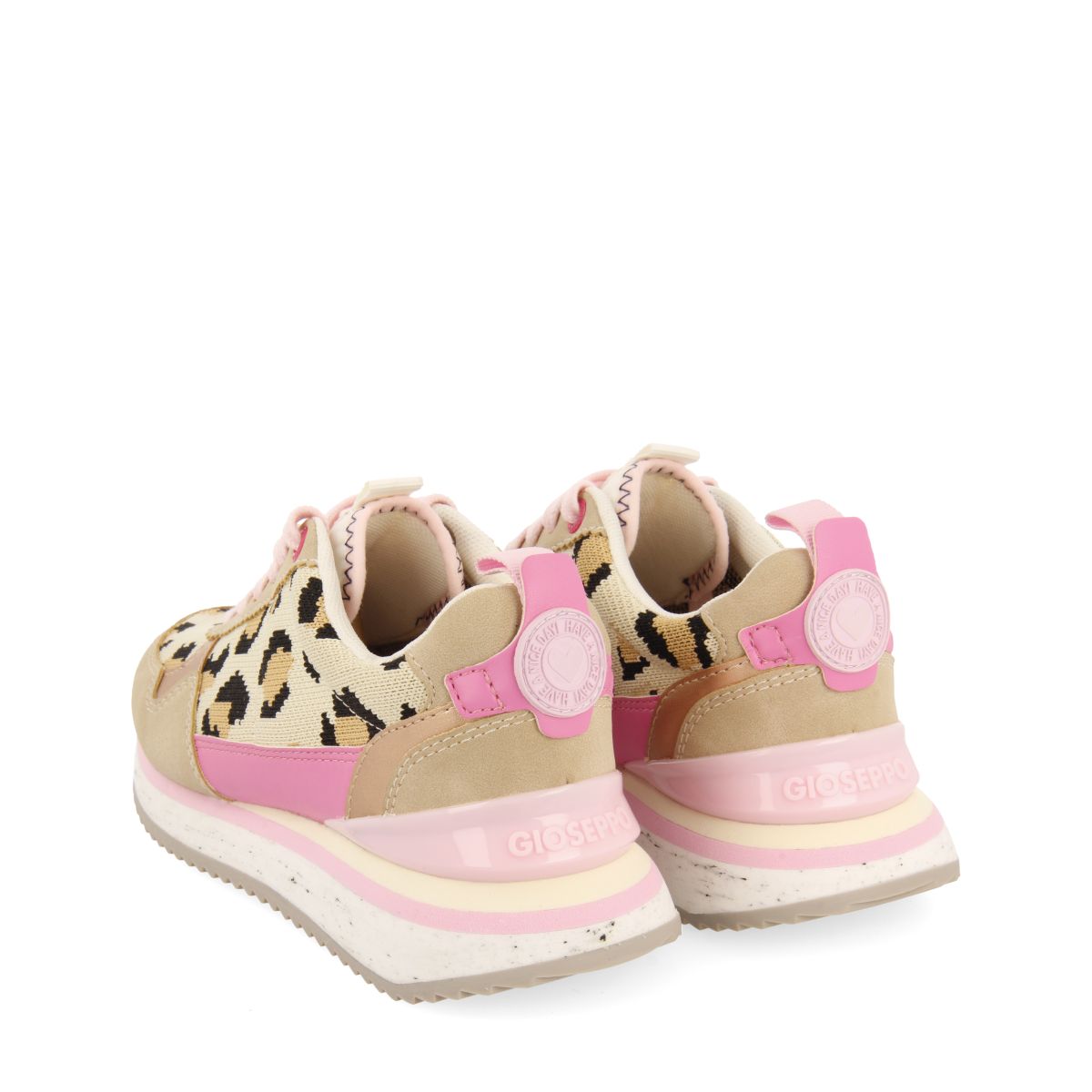 SNEAKERS CON ESTAMPADO ANIMAL Y DETALLES EN ROSA PARA NIÑA Y NIÑO IVES