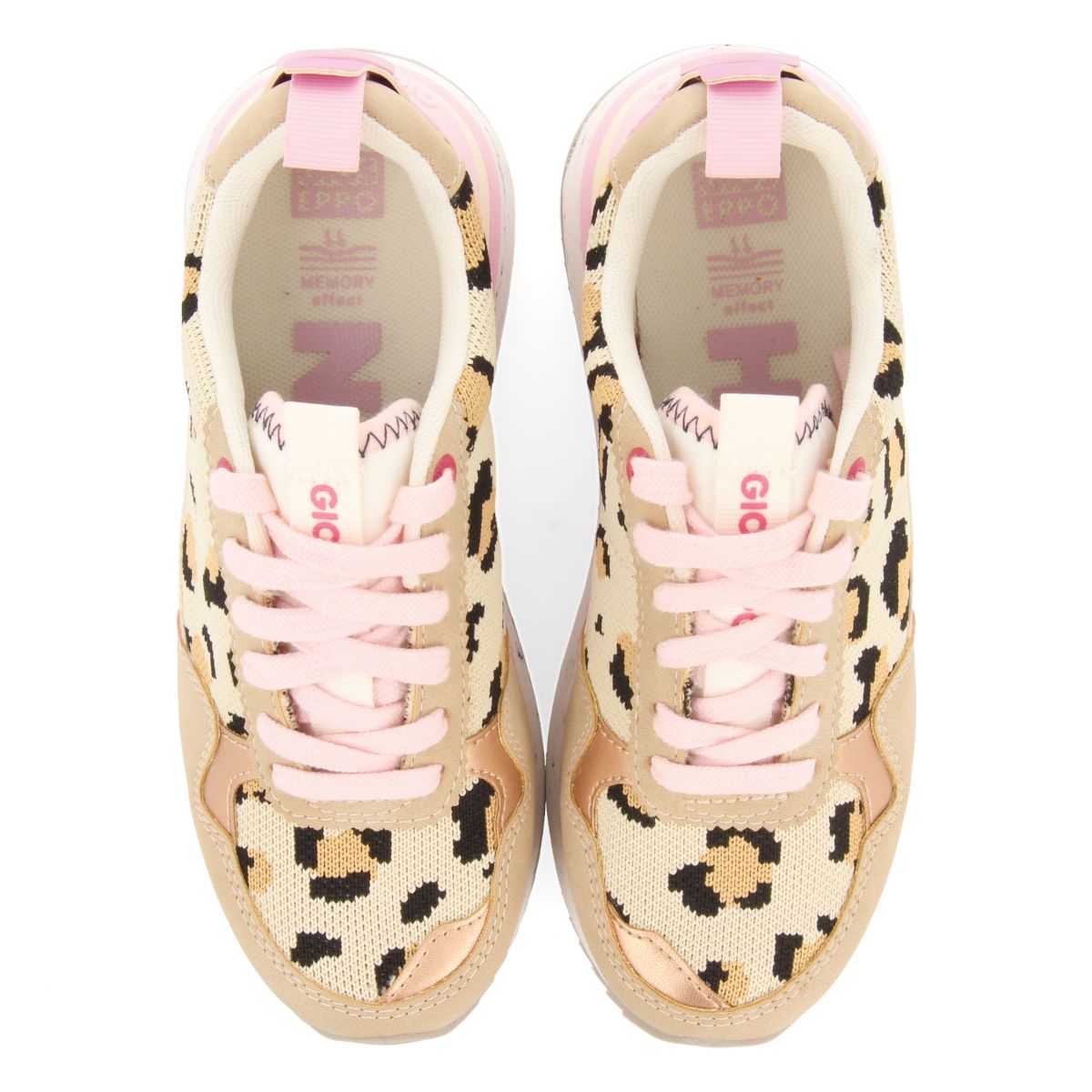 SNEAKERS CON ESTAMPADO ANIMAL Y DETALLES EN ROSA PARA NIÑA Y NIÑO IVES