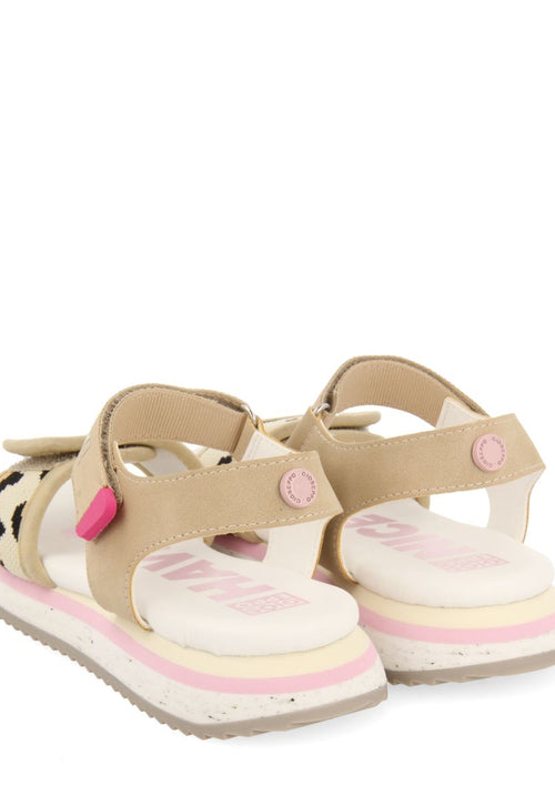 SANDALIAS DEPORTIVAS ANIMAL PRINT CON TIRAS AJUSTABLES PARA NIÑA Y NIÑO FICARRA