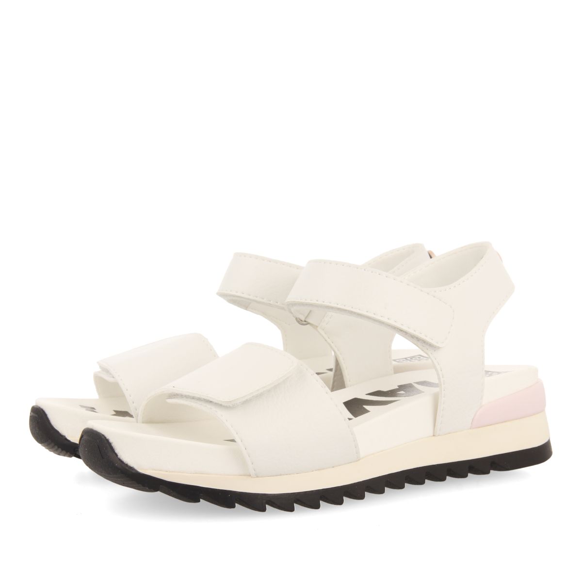 SANDALIAS DEPORTIVAS BLANCAS CON DETALLE EN ROSA PARA NIÑA Y NIÑO LOOE