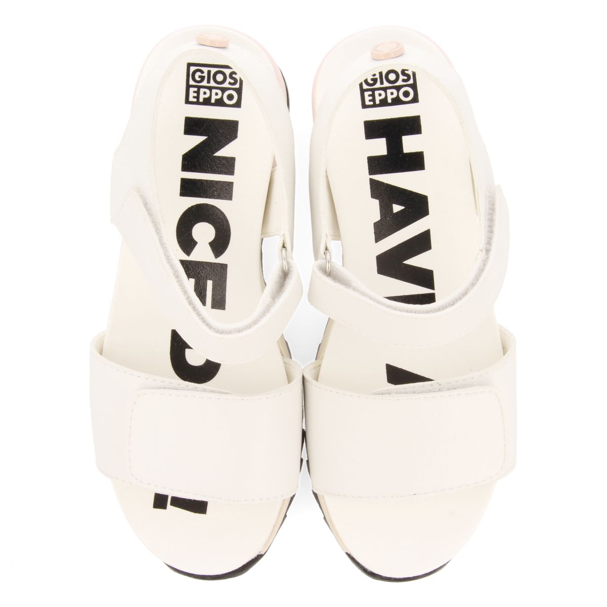 SANDALIAS DEPORTIVAS BLANCAS CON DETALLE EN ROSA PARA NIÑA Y NIÑO LOOE