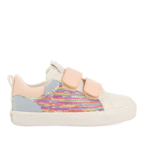 SNEAKERS BLANCAS CON LENTEJUELAS MULTICOLOR PARA NIÑA Y NIÑO GLENVAR