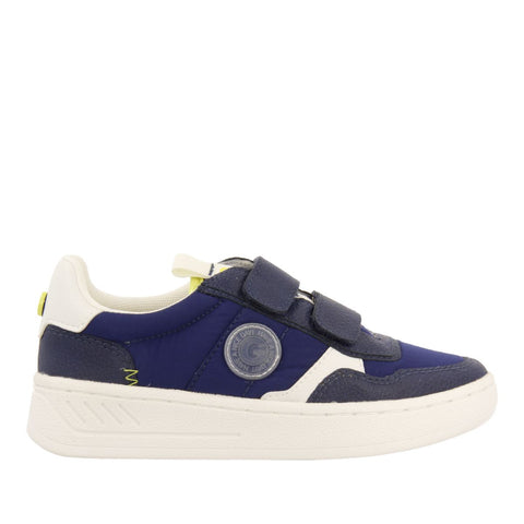 SNEAKERS COLOR AZUL MARINO ESTILO RETRO CON DETALLES DE COLOR PARA NIÑA Y NIÑO WELAKA