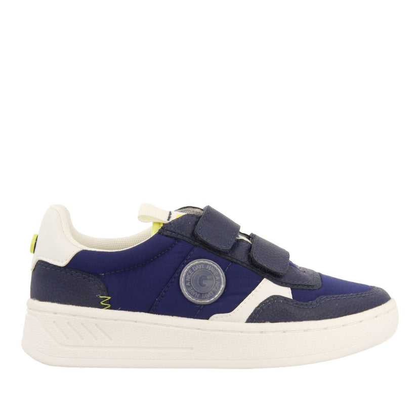 SNEAKERS COLOR AZUL MARINO ESTILO RETRO CON DETALLES DE COLOR PARA NIÑA Y NIÑO WELAKA