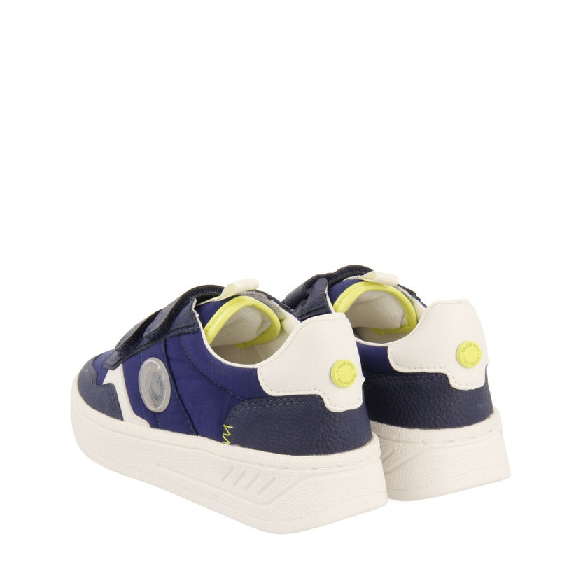 SNEAKERS COLOR AZUL MARINO ESTILO RETRO CON DETALLES DE COLOR PARA NIÑA Y NIÑO WELAKA