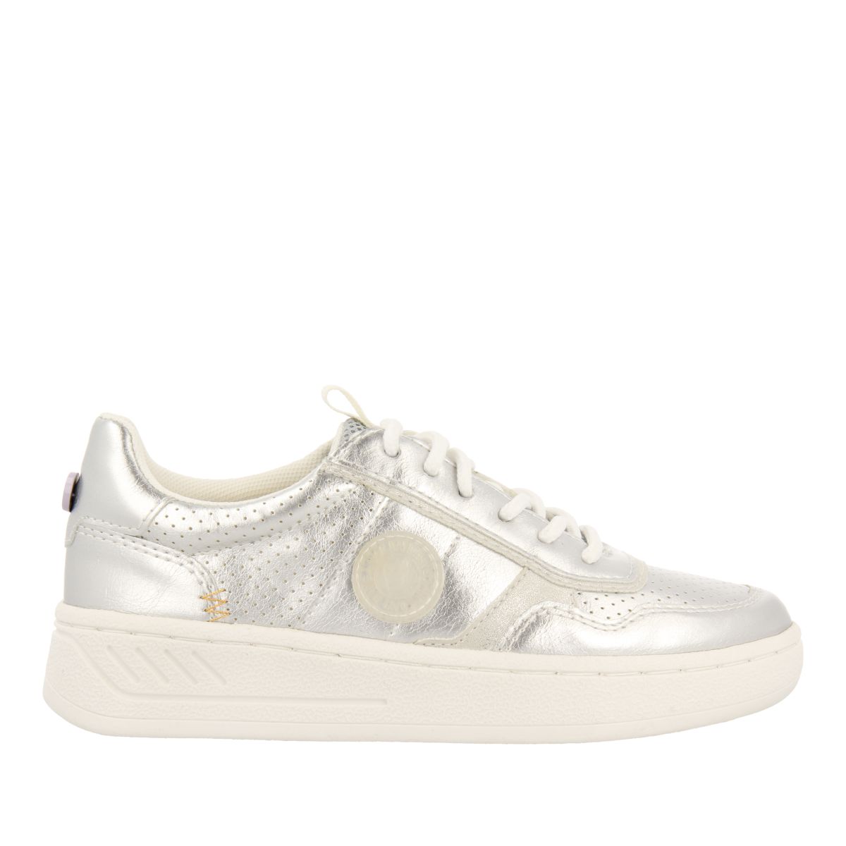 SCARPE DA GINNASTICA ARGENTATE CON PERFORAZIONI STILE RETRÒ PER RAGAZZA E RAGAZZO CARRICK 