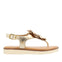 GOLDEN LEATHER SANDALS WITH FLOWER DECORATION FOR GIRL AND BOY IMOTSKI