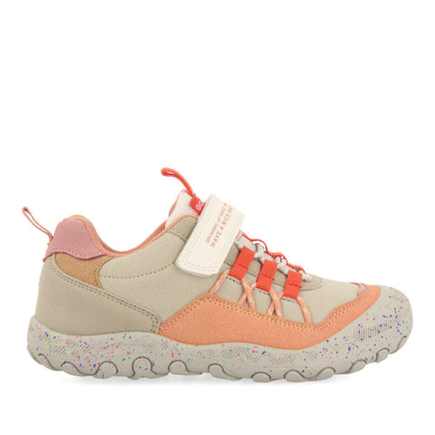 SNEAKERS COLOR CORAL CON DETALLES DE COLORES Y CIERRES AJUSTABLES PARA NIÑA Y NIÑO GILROY