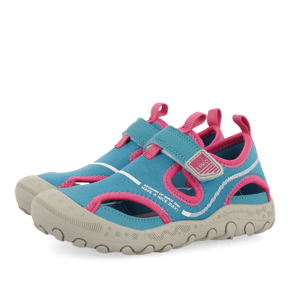 SPORTS FLIP-FLOPS AQUAMARINE COLOR CALIFORNIAN STYLE FOR BOYS AND GIRLS BRIXHAM