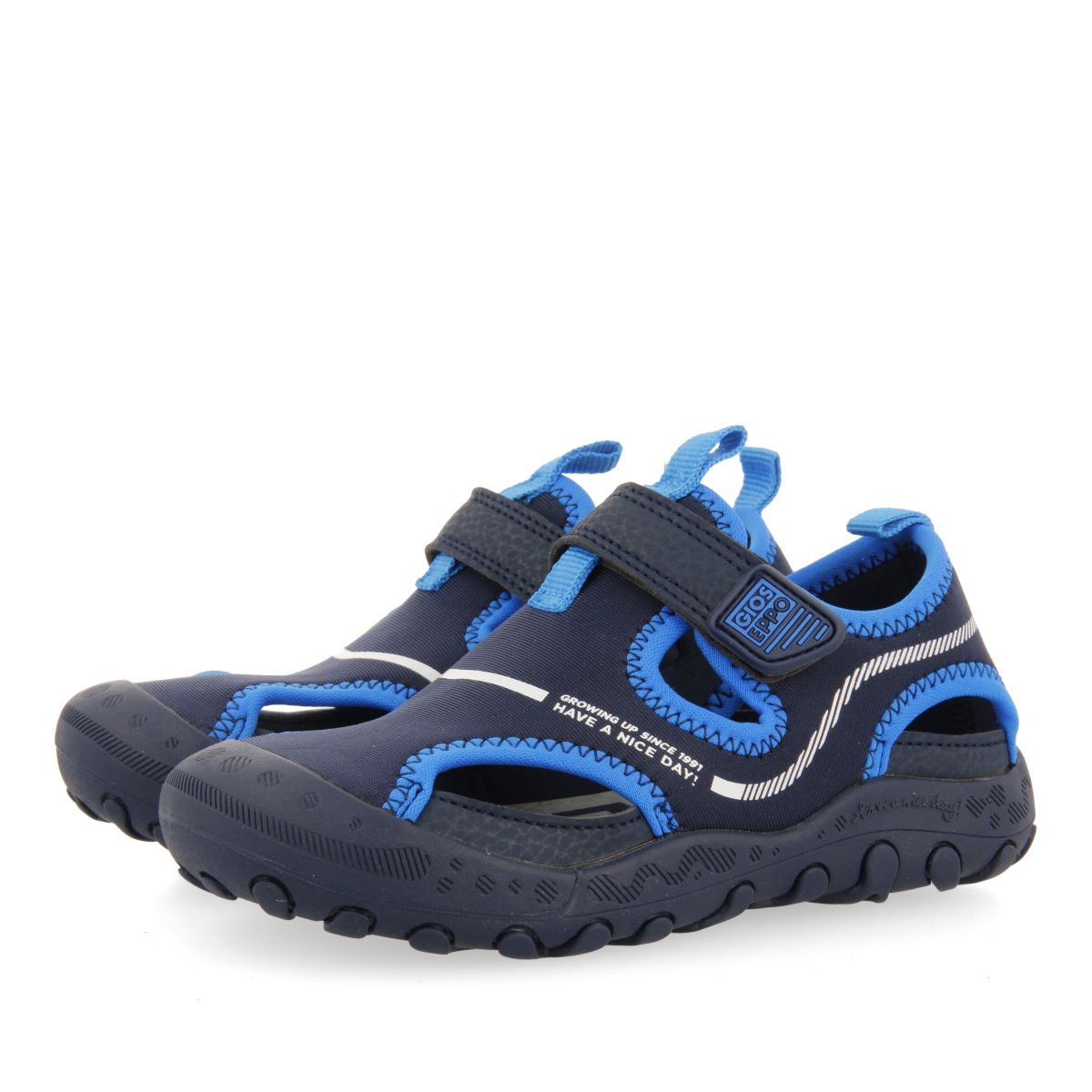 CIABATTE SPORTIVE COLORE BLU SCURO STILE CALIFORNIANO PER RAGAZZO E RAGAZZA BRIXHAM