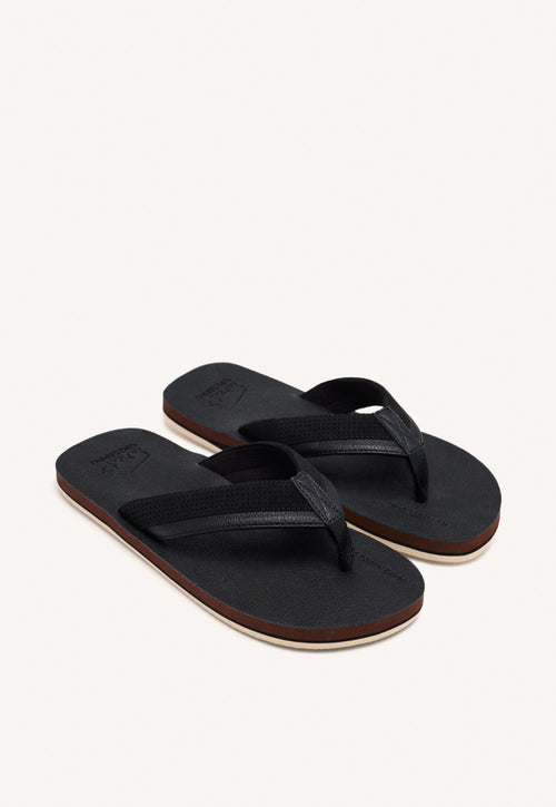 CHANCLAS NEGRAS CON CORTE BICOLOR PARA HOMBRE BRENT