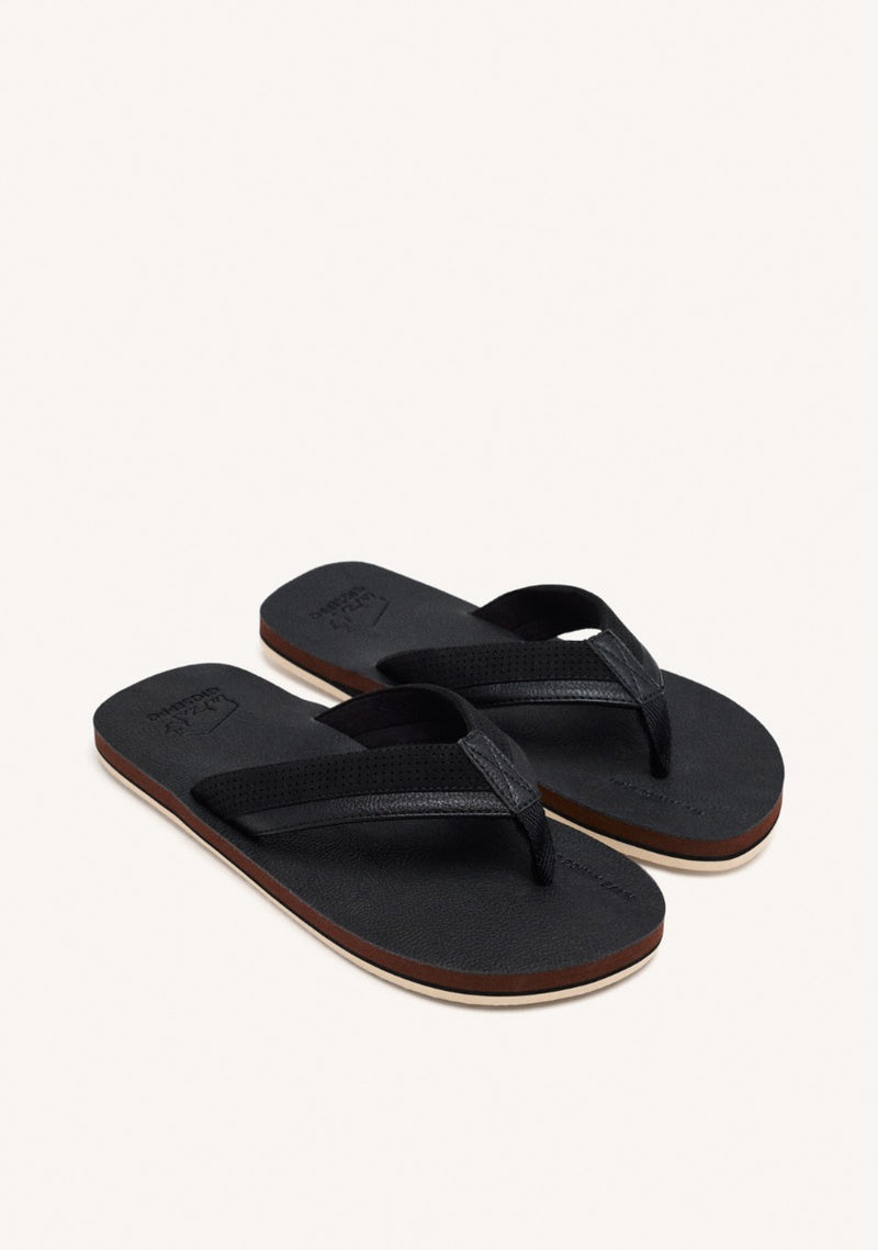 CHANCLAS NEGRAS CON CORTE BICOLOR PARA HOMBRE BRENT