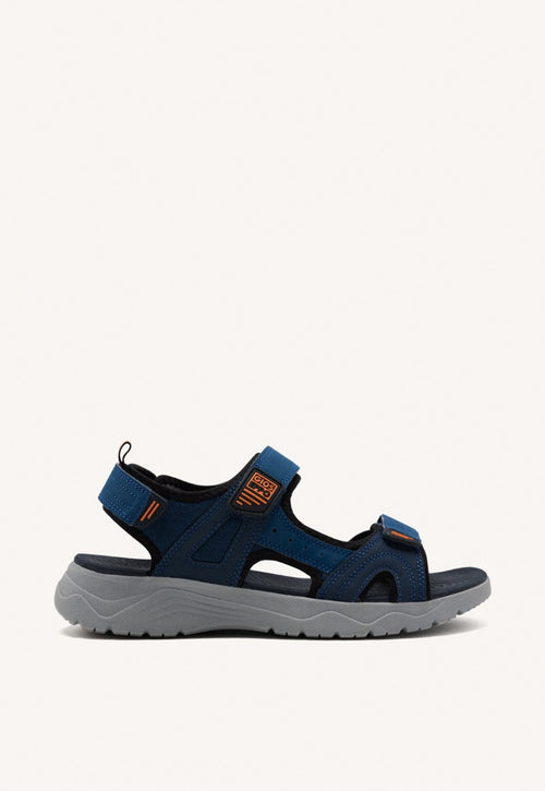 SANDÁLIAS DE COR AZUL MARINHO COM ACENTOS DE COR PARA HOMEM METKOVIC