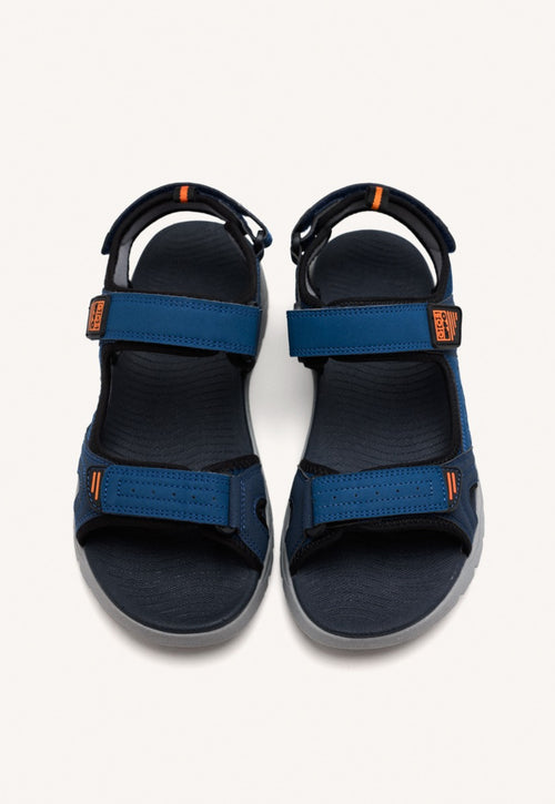 SANDÁLIAS DE COR AZUL MARINHO COM ACENTOS DE COR PARA HOMEM METKOVIC