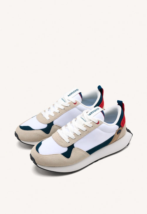 WHITE SNEAKERS WITH COLOR CONTRASTS FOR MEN ZENNOR