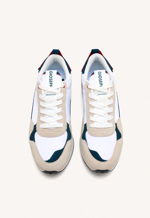 WHITE SNEAKERS WITH COLOR CONTRASTS FOR MEN ZENNOR