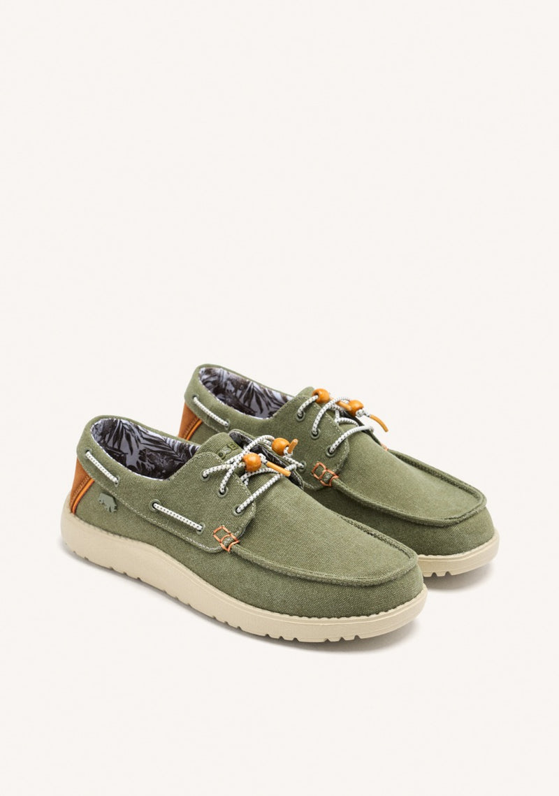 MOCASINES COLOR CAQUI ESTILO NÁUTICOS CON DETALLES DE COLORES PARA HOMBRE SULT