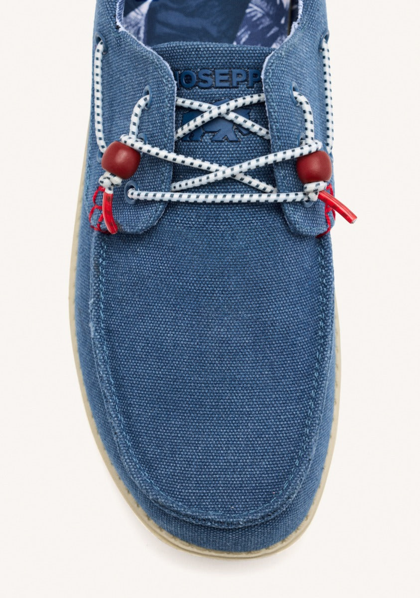 NAVY BLUE MOCCASINS NAUTICAL STYLE WITH COLOR DETAILS FOR MEN SULT