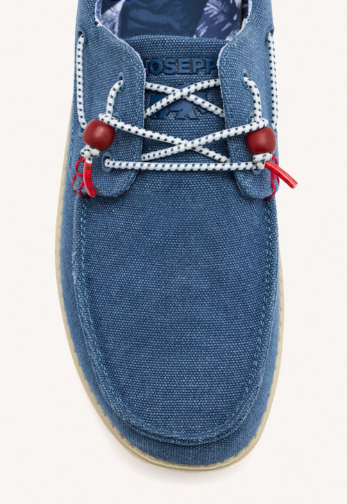 MOCASINES COLOR AZUL MARINO ESTILO NÁUTICOS CON DETALLES DE COLORES PARA HOMBRE SULT