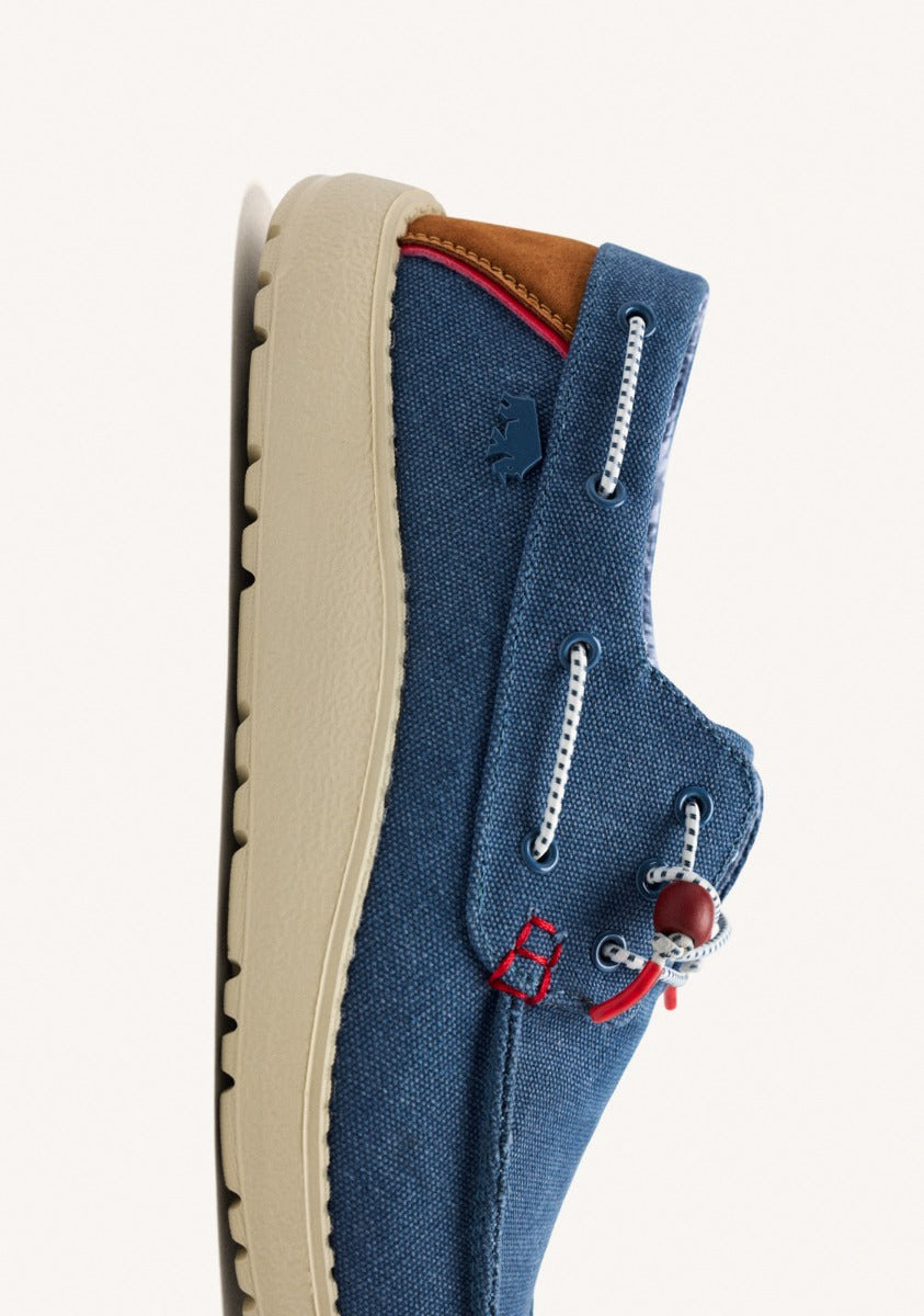 NAVY BLUE MOCCASINS NAUTICAL STYLE WITH COLOR DETAILS FOR MEN SULT