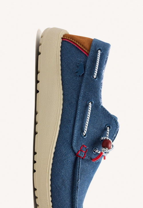 MOCASINES COLOR AZUL MARINO ESTILO NÁUTICOS CON DETALLES DE COLORES PARA HOMBRE SULT