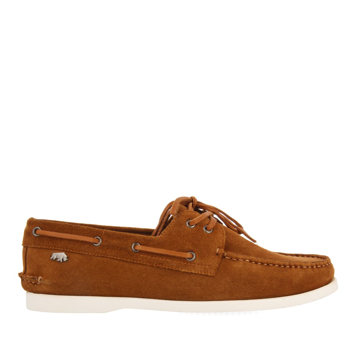 MOCASSINI IN PELLE COLOR CUOIO STILE NAUTICO PER UOMO TRUNO