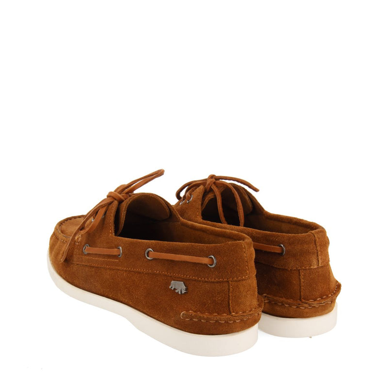 BROWN LEATHER MOCCASINS NÁUTICOS STYLE FOR MEN TRUNO