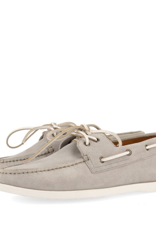 MOCASSINS GRIS EN CUIR STYLE NAUTIQUE POUR HOMME TRUNO