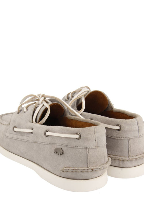 MOCASSINS GRIS EN CUIR STYLE NAUTIQUE POUR HOMME TRUNO