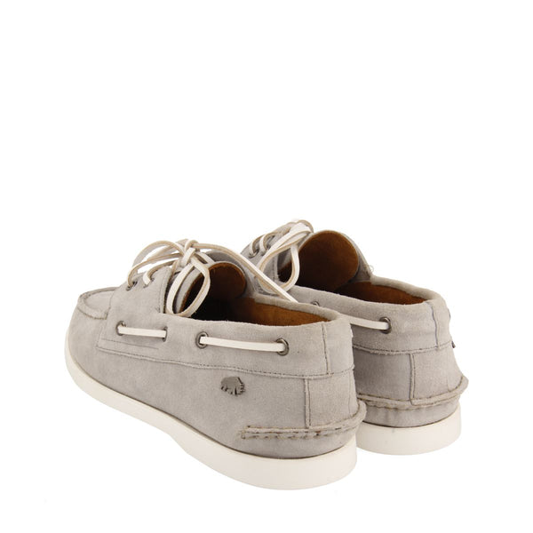 MOCASINES GRISES DE PIEL ESTILO NÁUTICOS PARA HOMBRE TRUNO