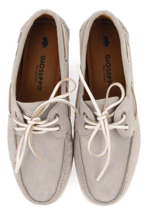 MOCASSINS GRIS EN CUIR STYLE NAUTIQUE POUR HOMME TRUNO