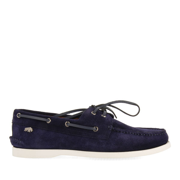 MOCASINES COLOR AZUL MARINO DE PIEL ESTILO NÁUTICOS PARA HOMBRE TRUNO