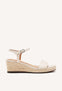 SANDALIAS DE PIEL OFF-WHITE CON CUÑA DE YUTE PARA MUJER YALAHA