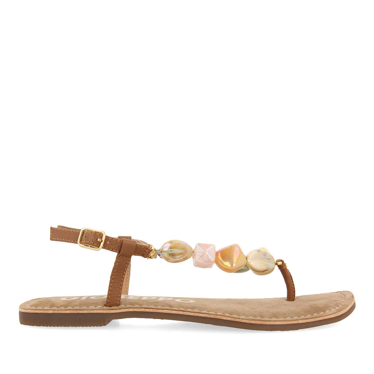 SANDALIAS CUERO CON PIEDRAS MULTICOLOR PARA MUJER KARLOVAC
