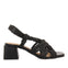 SANDALIAS DE TACÓN NEGRAS DE PIEL CON TRENZADOS PARA MUJER MALIQ