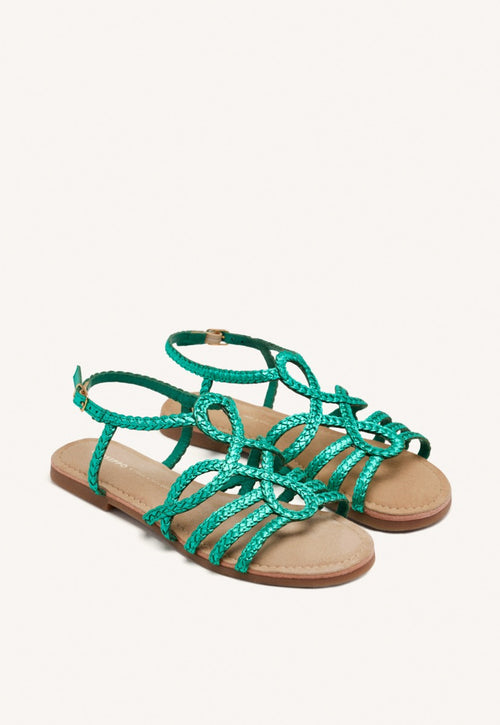 YAKIMA BRAIDED LEATHER SANDALS