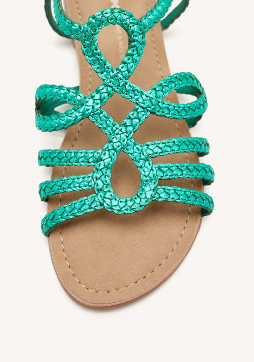 SANDALI IN PELLE INTRECCIATA PER DONNA YAKIMA