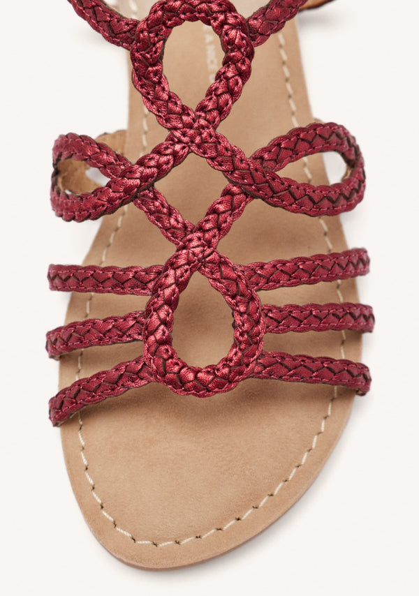 YAKIMA BRAIDED LEATHER SANDALS
