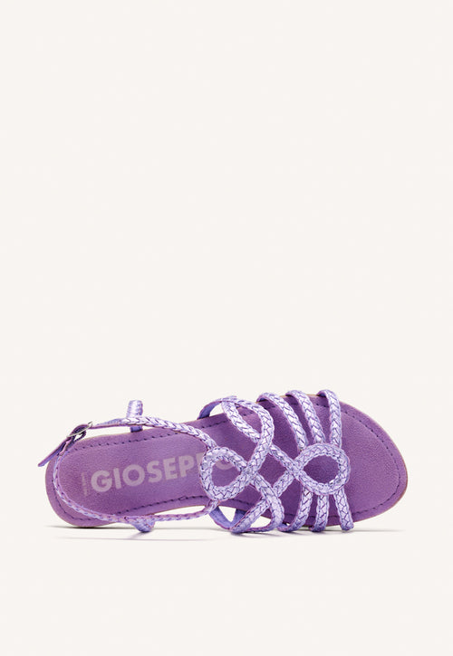 LAVENDER BRAIDED LEATHER SANDALS FOR WOMEN YAKIMA