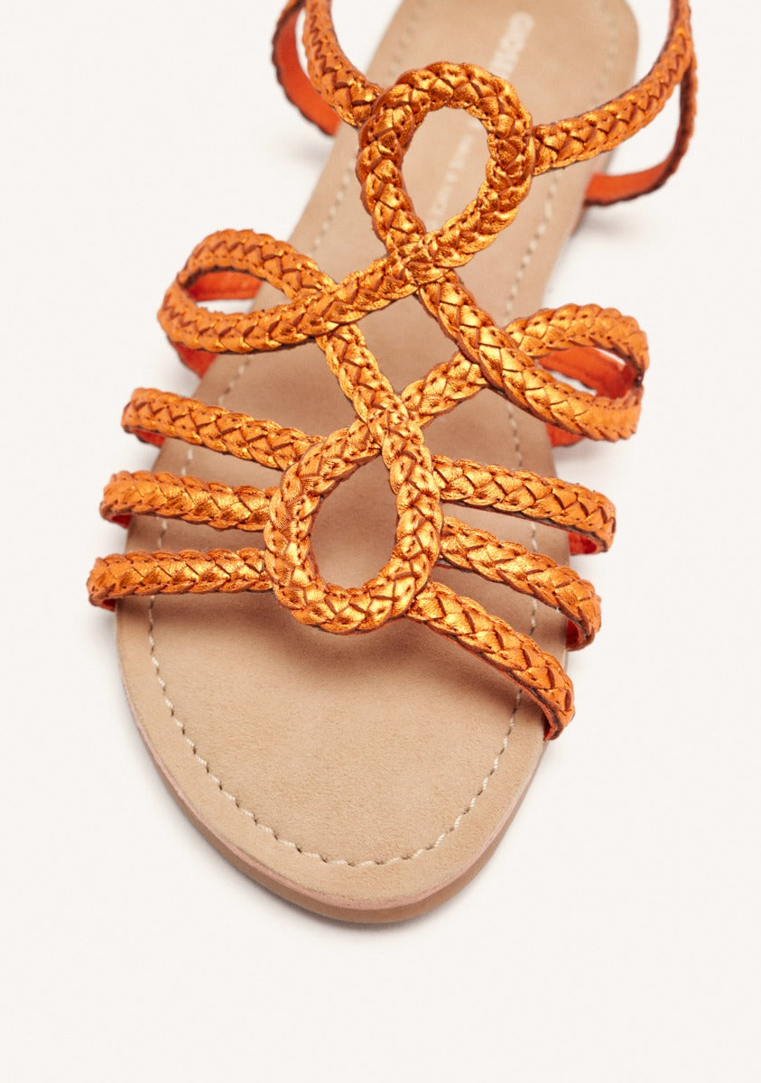 SANDALI IN PELLE INTRECCIATA PER DONNA YAKIMA