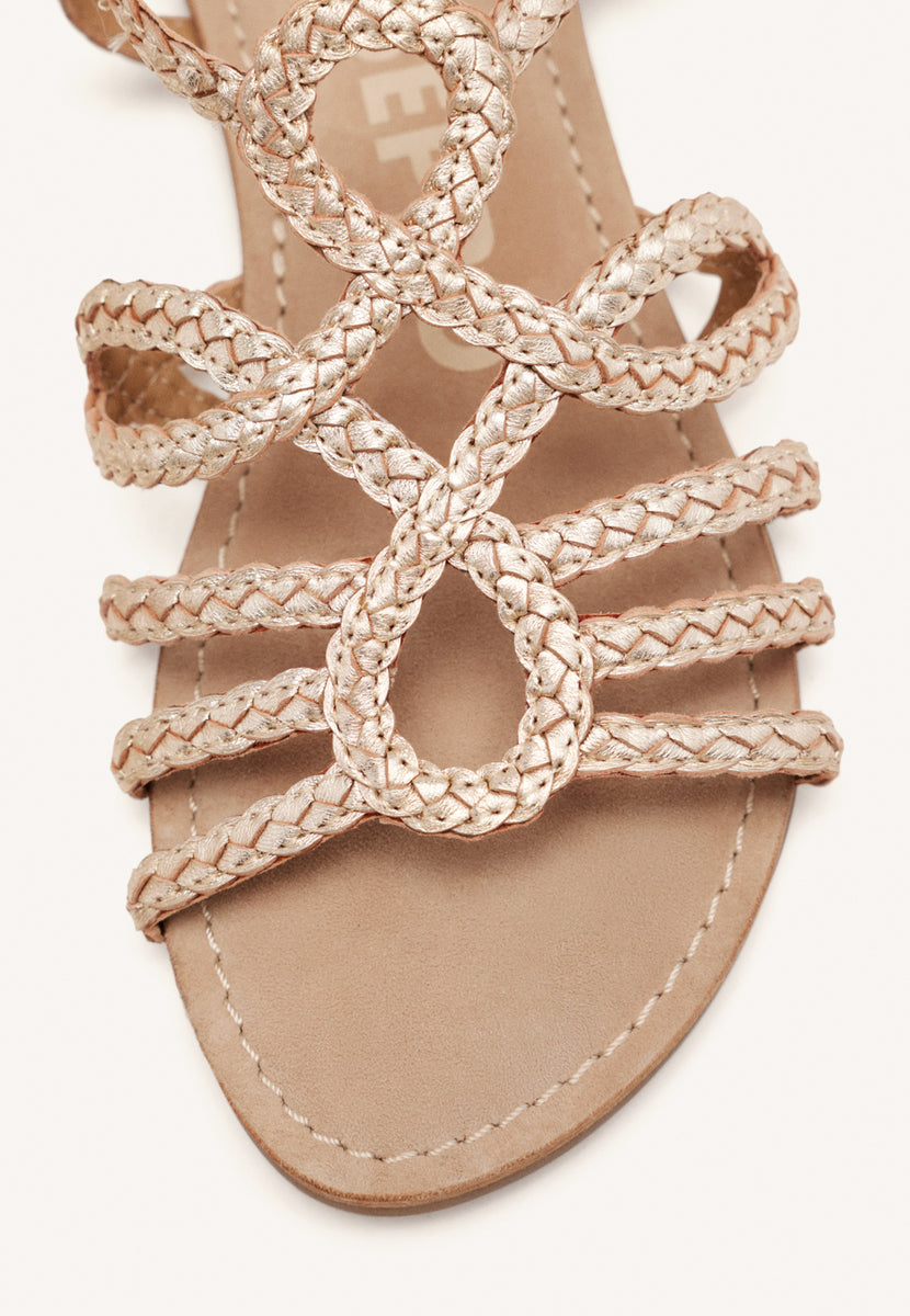 SANDALIAS PIEL TRENZADA YAKIMA