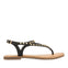 SANDALIAS NEGRAS DE PIEL CON TACHAS PARA MUJER TRILBY