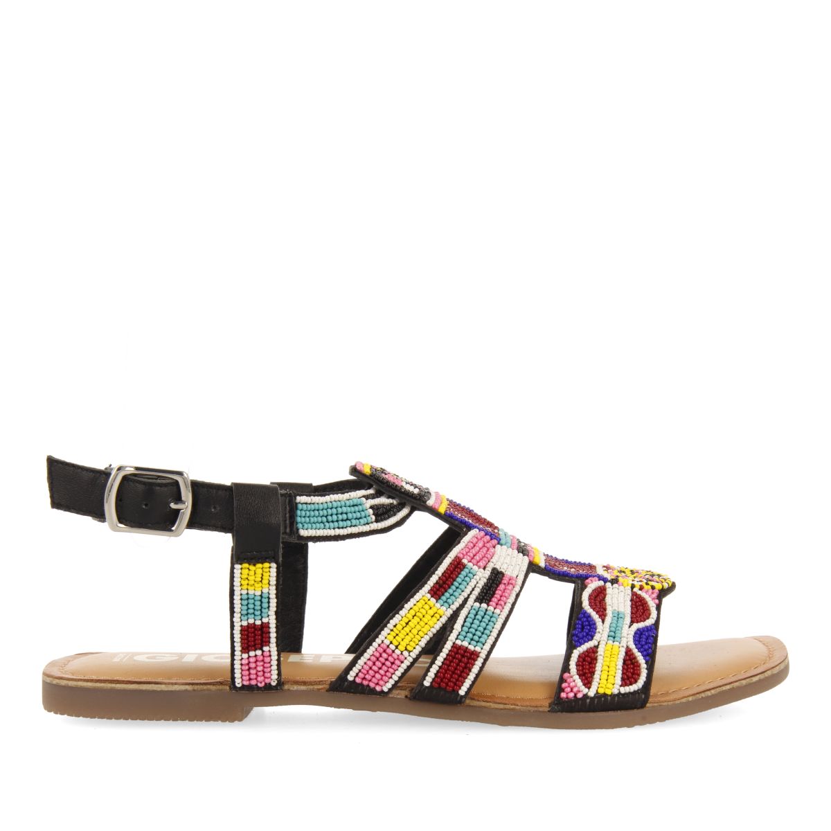 ETHNIC MULTICOLOR STONE SANDALS FOR WOMEN RACCUJA
