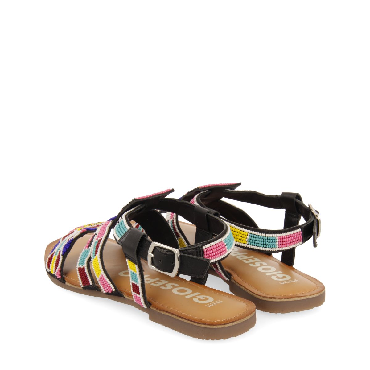ETHNIC MULTICOLOR STONE SANDALS FOR WOMEN RACCUJA