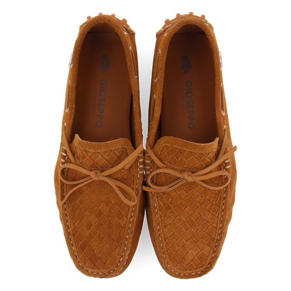 MOCASINES COLOR CUERO DE PIEL CON TRENZADO PARA HOMBRE SCORDIA