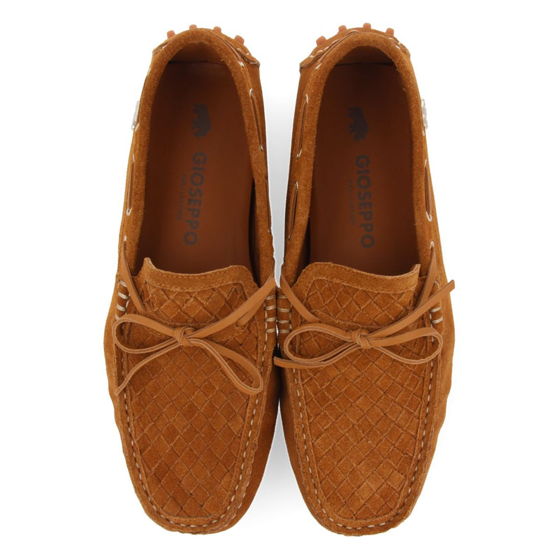 MOCASINES COLOR CUERO DE PIEL CON TRENZADO PARA HOMBRE SCORDIA